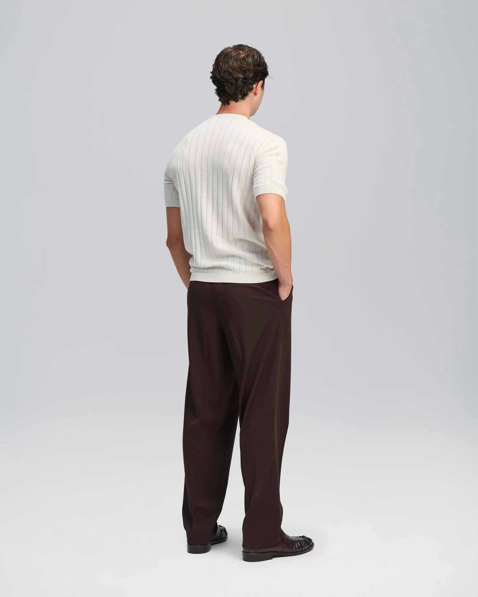 T-Shirt in maglia a coste