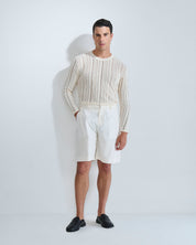 Maglia in cotone in filo fluttuante