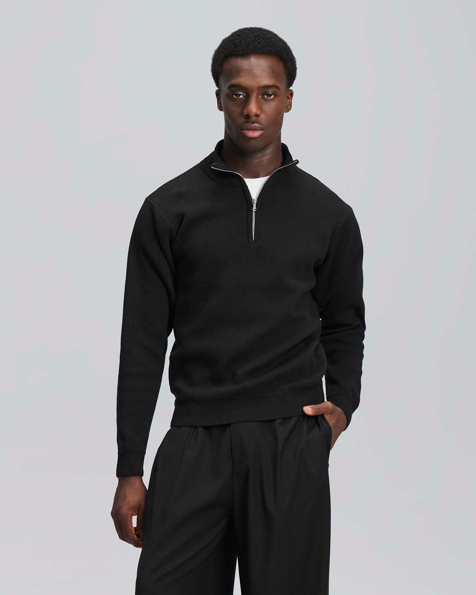 Pullover a mezza zip