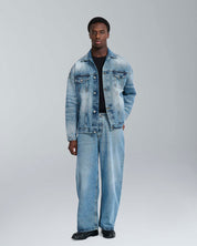 Giubbotto in jeans marmorizzato