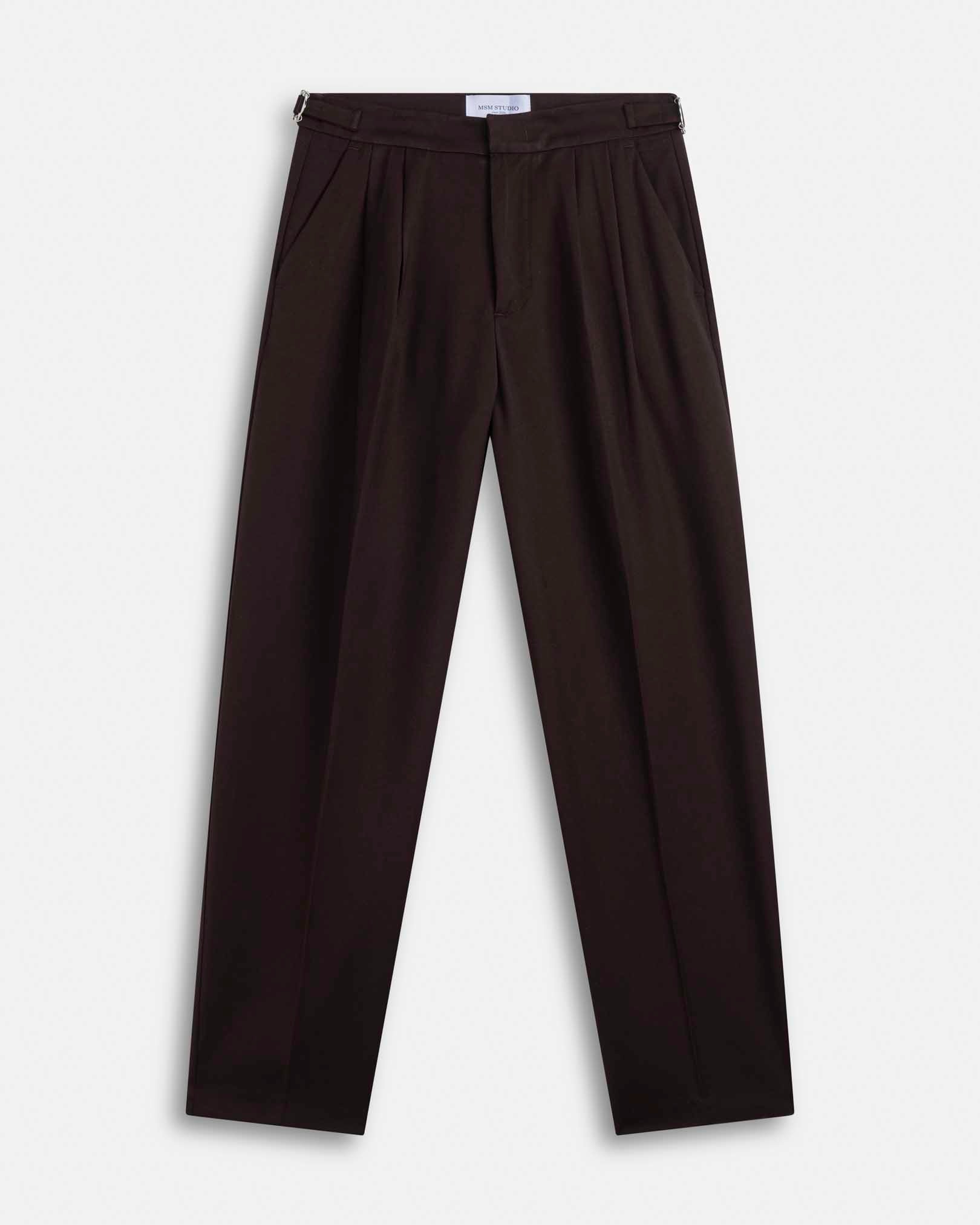 Pantalone wide fit con fibbiette