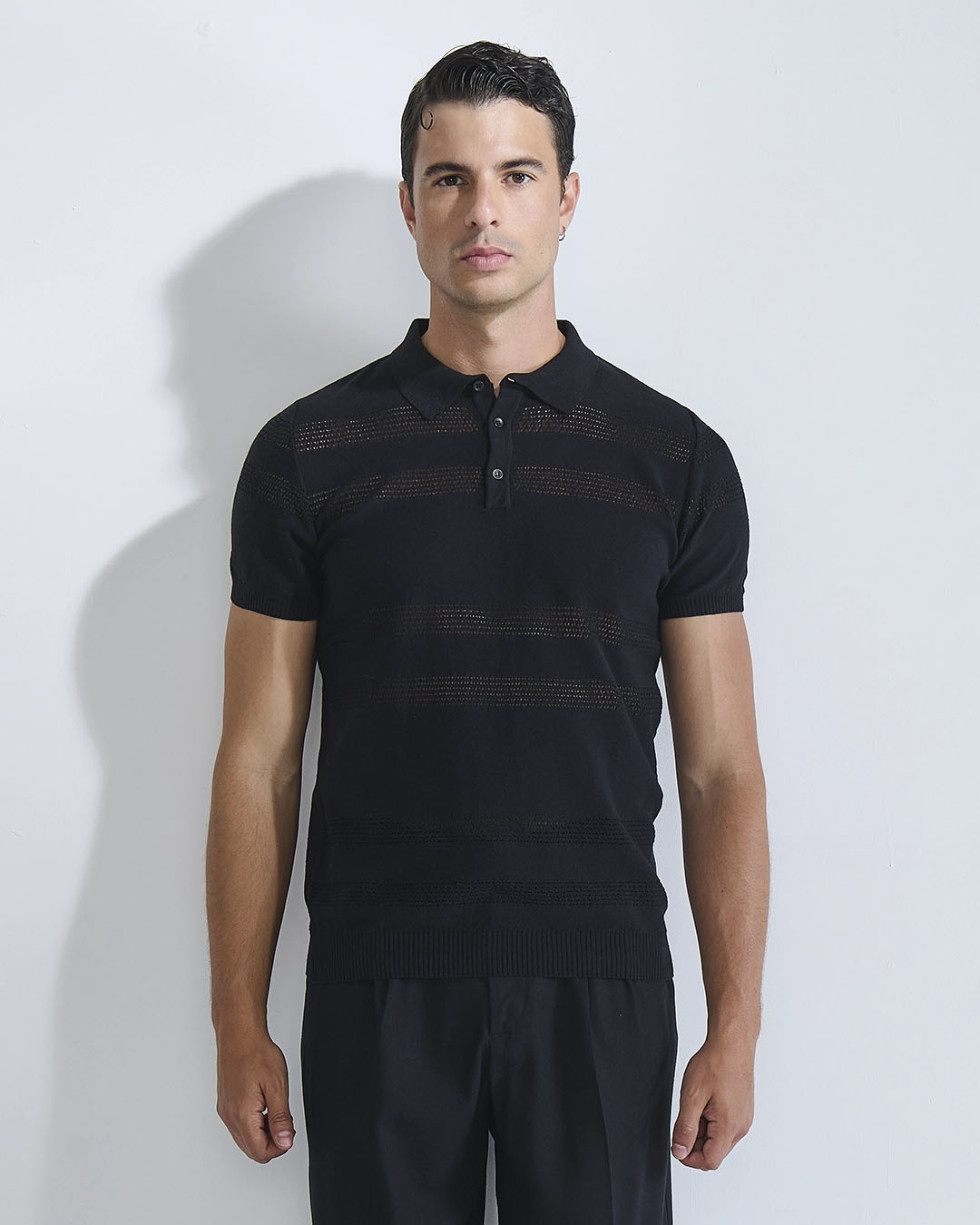 Polo in filo micro traforata
