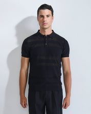 Polo in filo micro traforata