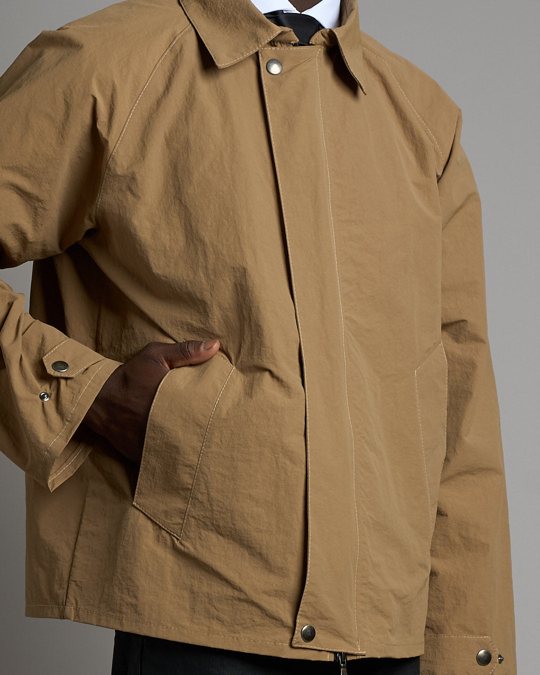 Giacca Trench in cotone Nylon