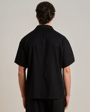 Camicia relax fit collo a bowling