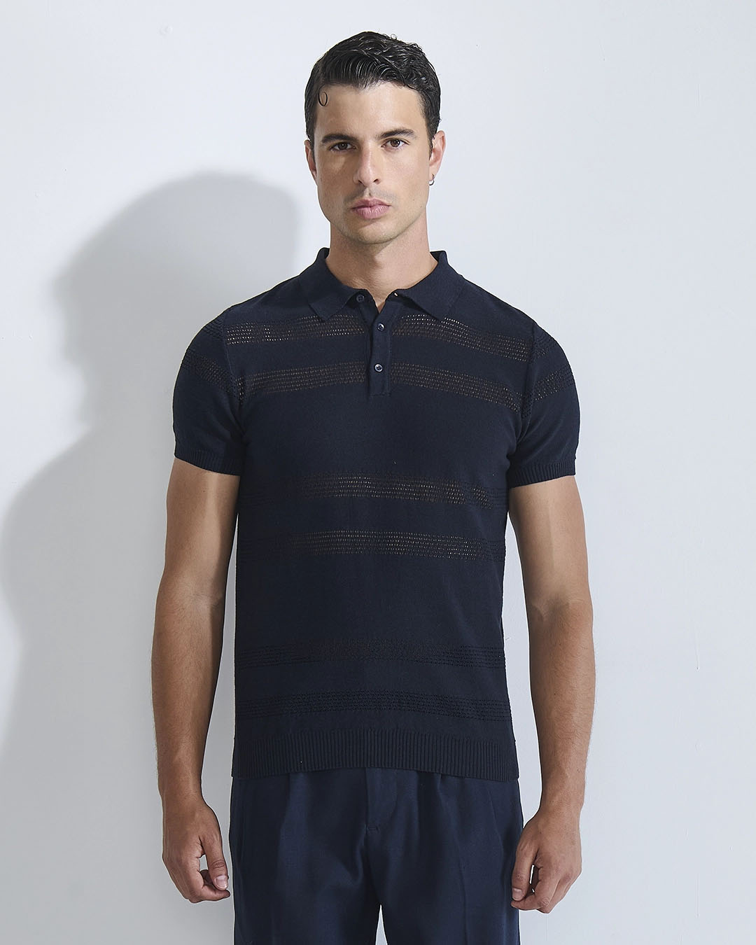 Polo in filo micro traforata
