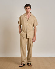Camicia relax fit collo a bowling