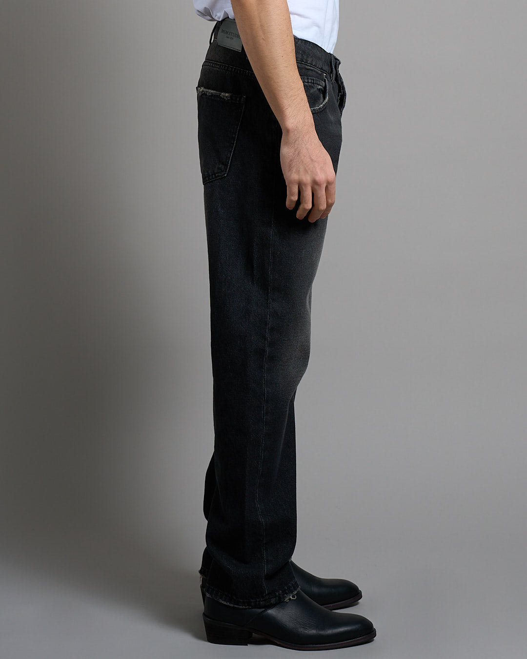 Jeans Straight Fit Stone Wash Sabbiato