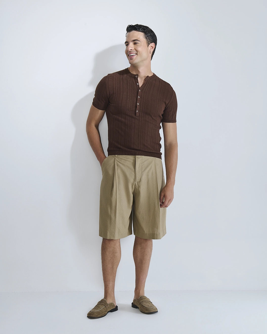 T-Shirt Serafino in filo fluttuante Limited Edition
