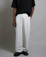 Pantalone Wide Leg con zip e bottone al fondo