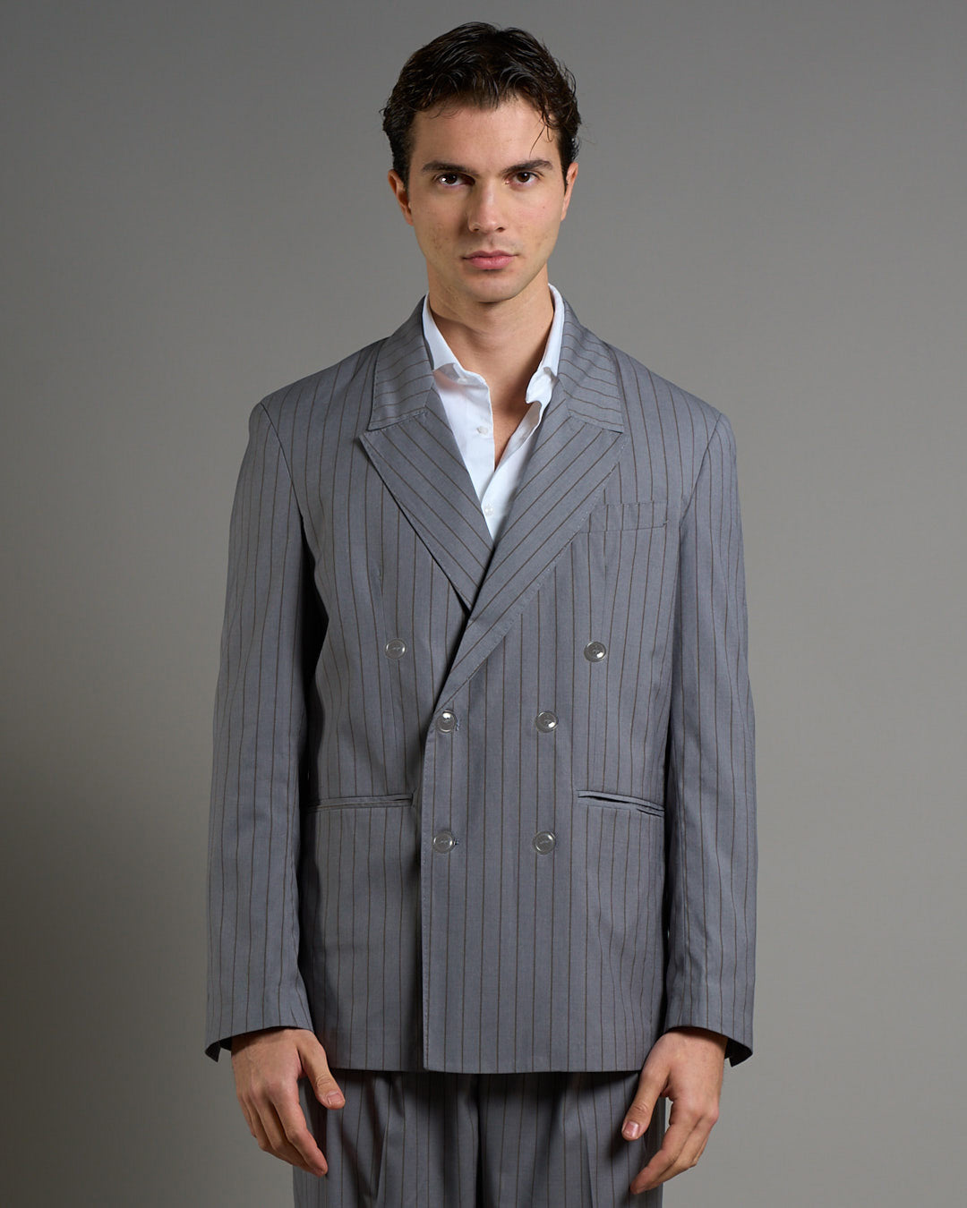 Giacca Relax Fit Gessato