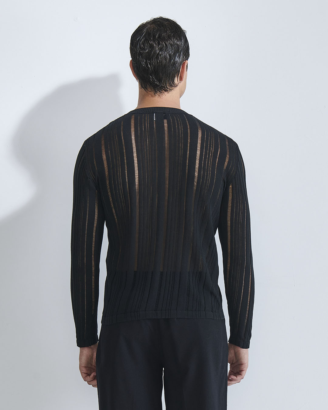 Maglia in cotone in filo fluttuante
