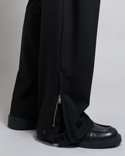 Pantalone Wide Leg con zip e bottone al fondo