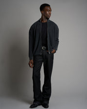 Maglia in cotone con zip  effetto old