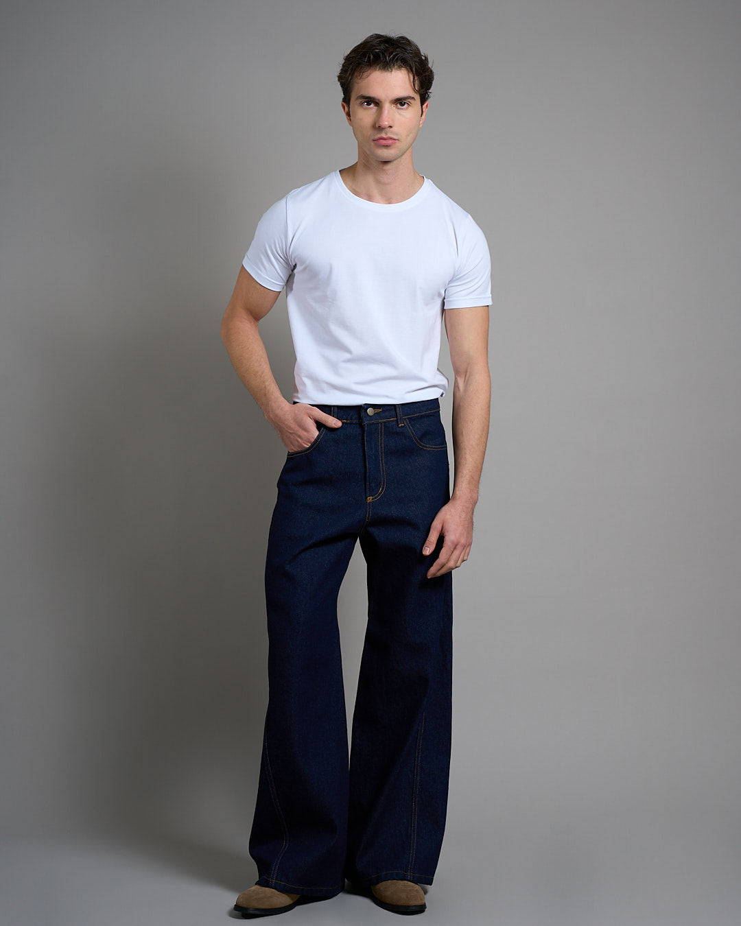 Jeans con Cucitura lavaggio zero