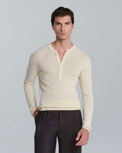 Maglia serafino a coste