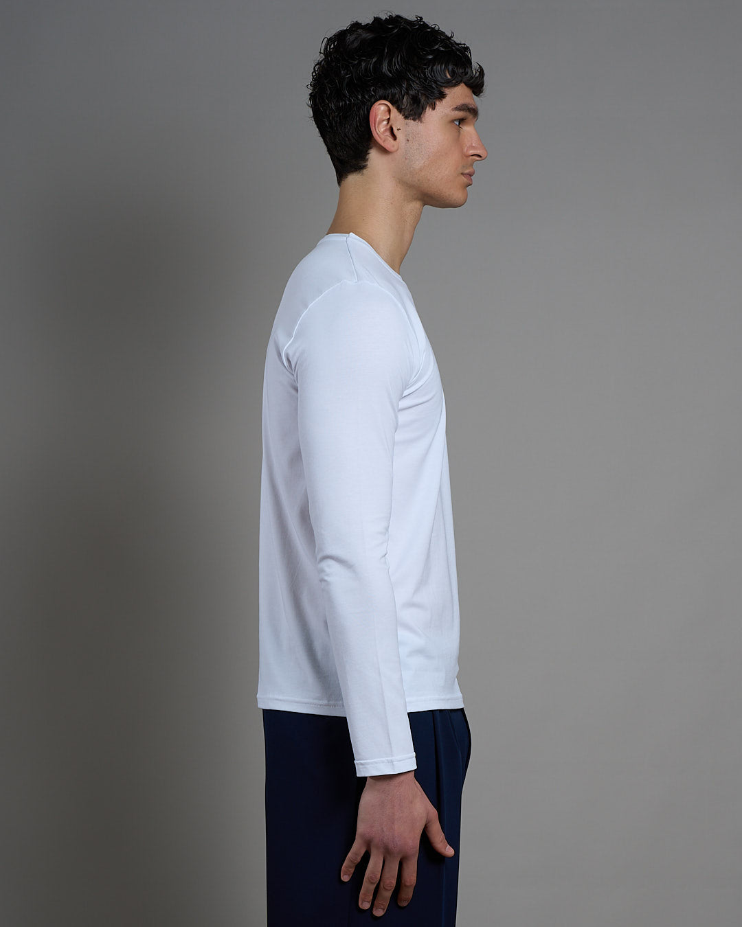 T-Shirt Slim fit basic manica lunga