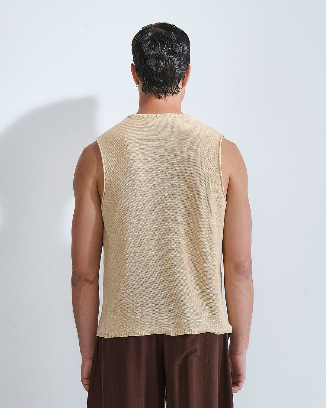 Canotta in maglia in cotone