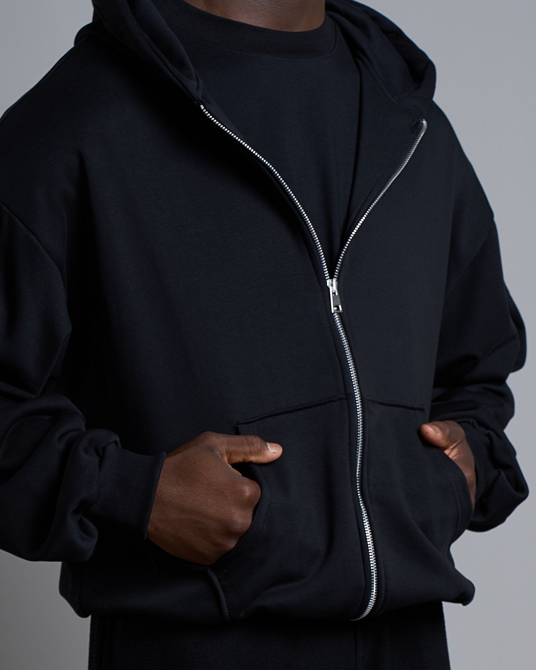 Felpa a giacca diagonale con zip