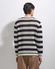 Maglia Serafino traforata in filo